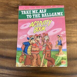 Burger King ALF MELMAC Meal Box Activity Book - Take Me, ALF To The Ball Game